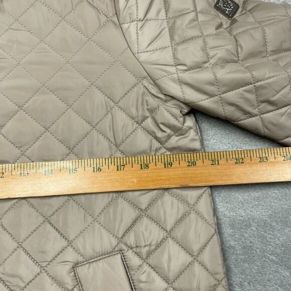 Anne Klein Womens Lightweight Quilted Tan Jacket Snap Button Closure S d0451 - Picture 10 of 13